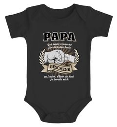 Baby Body  Papa Ich habe versucht das beste Geschenk  zu finden Vatertag Spruch lustig Jungen Mädchen MoonWorks®