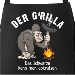 Premium Grill-Schürze für Männer Der G'rilla Gorilla lustig Bedruckt Fun Motiv Geschenk Grillen Moonworks®