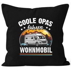 Kissen-Bezug Camping coole Opas fahren Wohnmobil Geschenk für Großvater Campingfan Spruch lustig Moonworks®