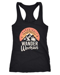 Damen Tanktop Wander Woman Wanderer Outdoor Geschenke für Wanderfans Frauen Racerback Moonworks®