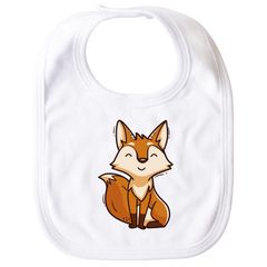 Baby Lätzchen bedruckt mit Fuchs Fox Tiermotive für Jungen / Mädchen Baumwolle MoonWorks®