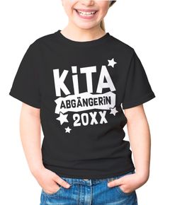 Kinder T-Shirt Mädchen Kita Abgängerin personalisiert mit Jahreszahl Abschied Kindergarten Geschenk Schulanfang Moonworks®