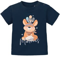 Baby T-Shirt mit Namen personalisiert Fuchs Boho-Stil Aufdruck Print Junge Mädchen kurzarm Bio-Baumwolle SpecialMe®