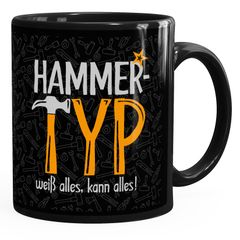 Kaffee-Tasse mit Spruch Hammer Typ weiß alles kann alles Geschenk für Handwerker Bürotasse lustige Kaffeebecher MoonWorks®