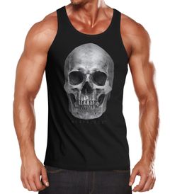 Herren Tank-Top Totenkopf Skull Totenschädel Aufdruck Print Motiv  Muskelshirt Muscle Shirt Neverless®