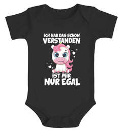 Baby Body Einhorn mit Spruch Ich hab das schon verstanden ist mir nur egal Bio-Baumwolle lustige Babygeschenke MoonWorks®