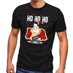 Herren T-Shirt Weihnachten Weihnachtsmann zensiert HoHoHo Fun-Shirt Ugly Christmas Spruch lustig Moonworks®
