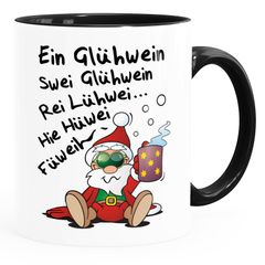 Kaffee-Tasse Glühwein Spruch lustig Weihnachten Weihnachtsmarkt Nikolaus Weihnachtsmann Moonworks®