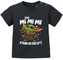 Baby T-Shirt kurzarm Das Mimimi stark in dir ist.Parodie Yoda lustiger Spruch Jungen Mädchen Moonworks®