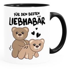 Kaffee-Tasse Liebe lustig Bär Geschenk Partner Mann Liebhaber Jahrestag Valentinstag  Moonworks®