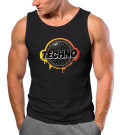 Herren Tank-Top Techno World Design Print Aufdruck Musik Elektronisch Fashion Streetstyle  Muskelshirt Neverless®
