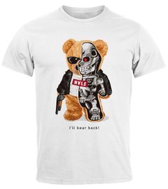 Herren T-Shirt Print Teddy Bär I'll bear back Meme Parodie Spruch Techwear Fashion Streetstyle Neverless®