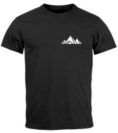 Herren T-Shirt Aufdruck Berg Wandern Polygon Design Print Outdoor Fashion Streetstyle Neverless®