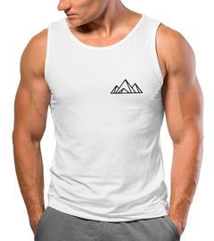Herren Tank-Top Aufdruck Berg Wandern Polygon Design Print Outdoor Muskelshirt Neverless®