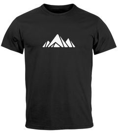 Herren T-Shirt Berge Wandern Polygon Design Print Outdoor Fashion Streetstyle Neverless®
