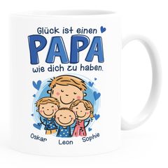 Kaffee-Tasse Glück ist einen Papa Opa wie dich zu haben mit Namen und Figuren personalisiert Geschenk von Kindern SpecialMe®