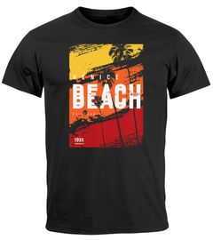 Herren T-Shirt Sommer Venice Beach Surfing Motiv Aufdruck Strand Palmen Fashion Streetstyle Neverless®