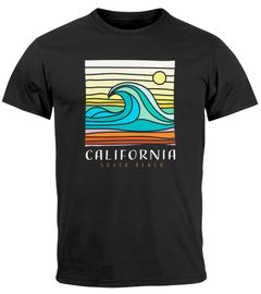 Herren T-Shirt California South Beach Welle Wave Surfing Print Aufdruck Fashion Streetstyle Neverless®