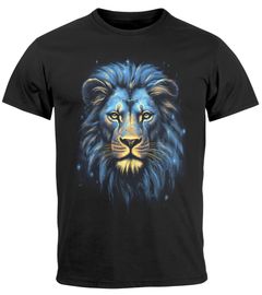 Herren T-Shirt Löwe Lion Art-Print Kunst Illustration Aufdruck Printshirt Fashion Streetstyle Neverless®