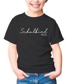 Kinder T-Shirt Mädchen Einschulung Schriftzug Schulkind personalisierbar mit Name Geschenk zum Schulanfang SpecialMe® 
