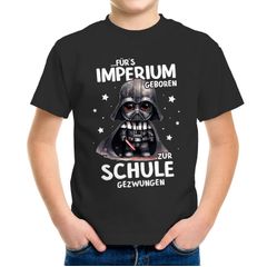 Kinder T-Shirt Schule lustiger Spruch Fürs Imperium geboren zuer Schule gezwungen Schulkind Jungen Mädchen Moonworks® 