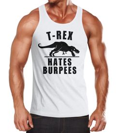 Herren Tanktop Tank Top - T-Rex Hates Burpees - Body Fit MoonWorks®