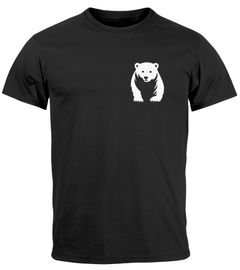 Herren T-Shirt Aufdruck Brustprint Logo Bär Natur Outdoor Fashion Streetstyle Neverless®