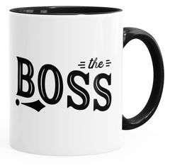 Kaffee-Tasse Chef-Tasse "The Boss" mit Innenfarbe MoonWorks®