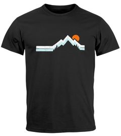 Herren T-Shirt Berg Wandern Natur Outdoor Printshirt mit Aufdruck Fashion Streetstyle Neverless®