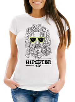 Damen T-Shirt Sokrates Hipster Slim Fit Moonworks®