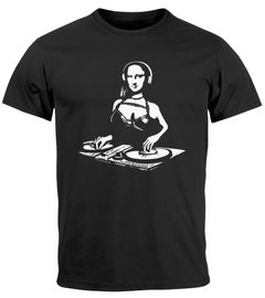 Herren T-Shirt Mona Lisa Techno Festival DJ Electronic Music Rave Fashion Streetstyle Neverless®