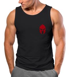 Herren Tank-Top Logo Print Sparta-Helm Spartaner Gladiator Krieger Warrior Fashion Gym Streetstyle Muskelshirt Neverless®