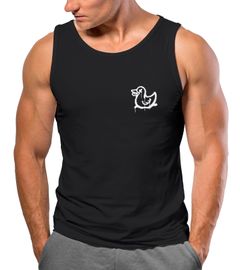 Neverless® Herren Tank-Top Aufdruck Drippy Duck Ente Graffiti Style Printshirt Neverless®