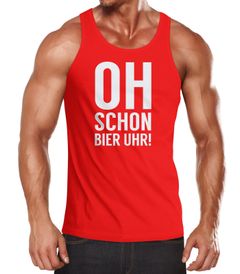 Herren Tanktop Oh schon Bier Uhr Moonworks®