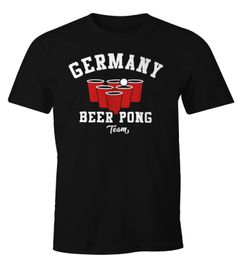 Herren T-Shirt Germany Beer Pong Team Bier Fun-Shirt Moonworks®