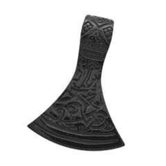 Anhänger Axt Beil Schwarz Wikinger Tribal Keltisch Celtic Edelstahl Halskette Lederkette Gothic Kugelkette Damen Herren