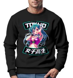 Sweatshirt Herren Anime Japan Style Manga Asien Comic Tokio Rundhals-Pullover Fashion Streetwear Neverless®