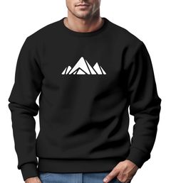 Sweatshirt Herren Berge Poygon Print Wandern Rundhals-Pullover Outdoor Fashion Streetwear Neverless®