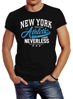 Herren T-Shirt New York Athletic Slim Fit Neverless®