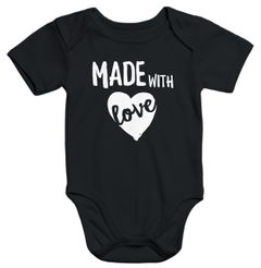 Baby-Body Made with Love Herz kurzarm Bio-Baumwolle Aufdruck Moonworks®