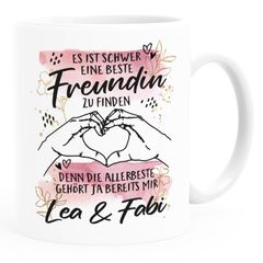 Kaffee-Tasse Beste Freundin personalisiert mit Namen persönliche Geschenke BFF SpecialMe®