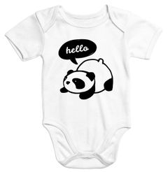 Baby-Body Hello Panda Bio-Baumwolle kurzarm mit Aufdruck Moonworks®