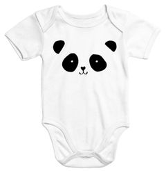 Baby-Body Panda Aufdruck kurzarm Onesie Bio-Baumwolle Moonworks®