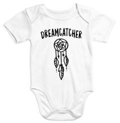 kurzarm Baby Body mit Aufdruck Dreamcatcher Traumfänger Bio-Baumwolle Moonworks®