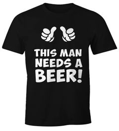 This man needs a beer Herren Bier T-Shirt Moonworks®