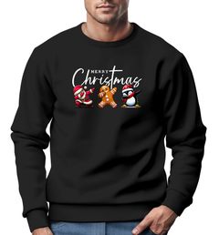 Sweatshirt Herren Weihnachtspullover Lustig Cool Ugly XMAS Sweater Merry Christmas Dabbing Santa Moonworks®