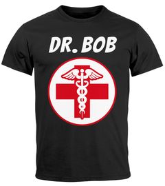 Herren T-Shirt Fasching Karneval Arzt Dr Bob Kostüm Faschingskostüme Männer Funshirt Moonworks®