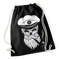 Turnbeutel Kapitän Totenkopf Captain Skull Segeln Gymsac Autiga®