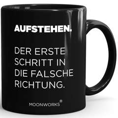 Tasse Sarkasmus Geschenke Spruch Schwarzer Humor Bürotasse Morgenmuffel Demotivation MoonWorks®