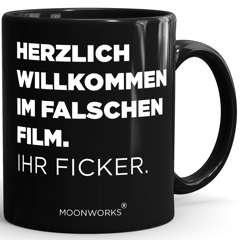 Kaffee-Tasse Spruch Schwarzer Humor Arbeit Job Bürotasse demotivierender Kaffeebecher Arbeitskollegen MoonWorks®
